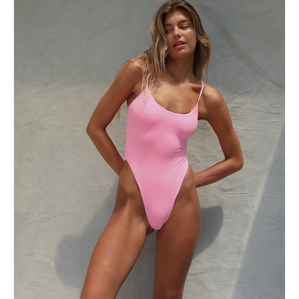 Toast swim high cut kiwi one piece brand new